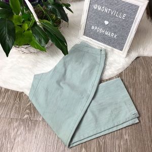 J Jill Stretch Green Side Zip Capris Size 2 Petite